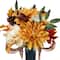 Orange & Yellow Fall Floral Remembrance Cone with Plaid Ribbon by Ashland®
